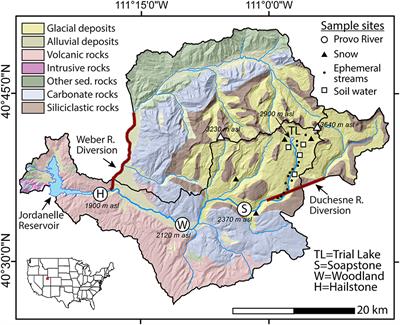 Trace Element Export From the Critical Zone Triggered by Snowmelt Runoff in a Montane Watershed, Provo River, Utah, USA